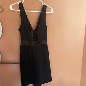 Hazel Black Sheath Midi Dress V-Neck Sleeveless